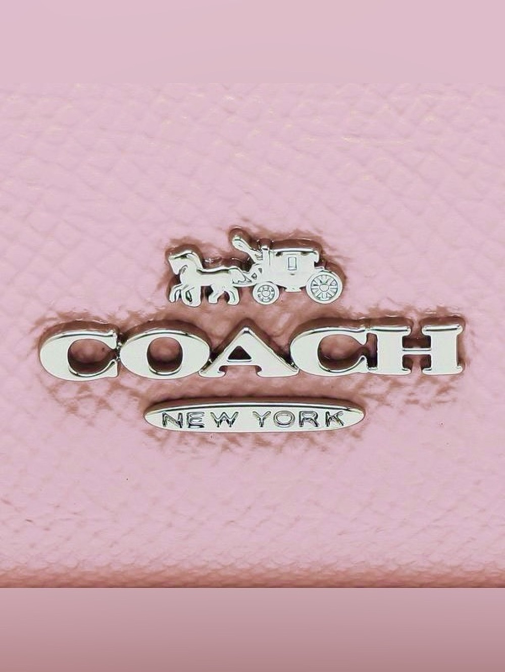 NWT- Coach Medium Corner Zip Wallet in Crossgrain Leather Dusty Rose - Picture 7 of 8
